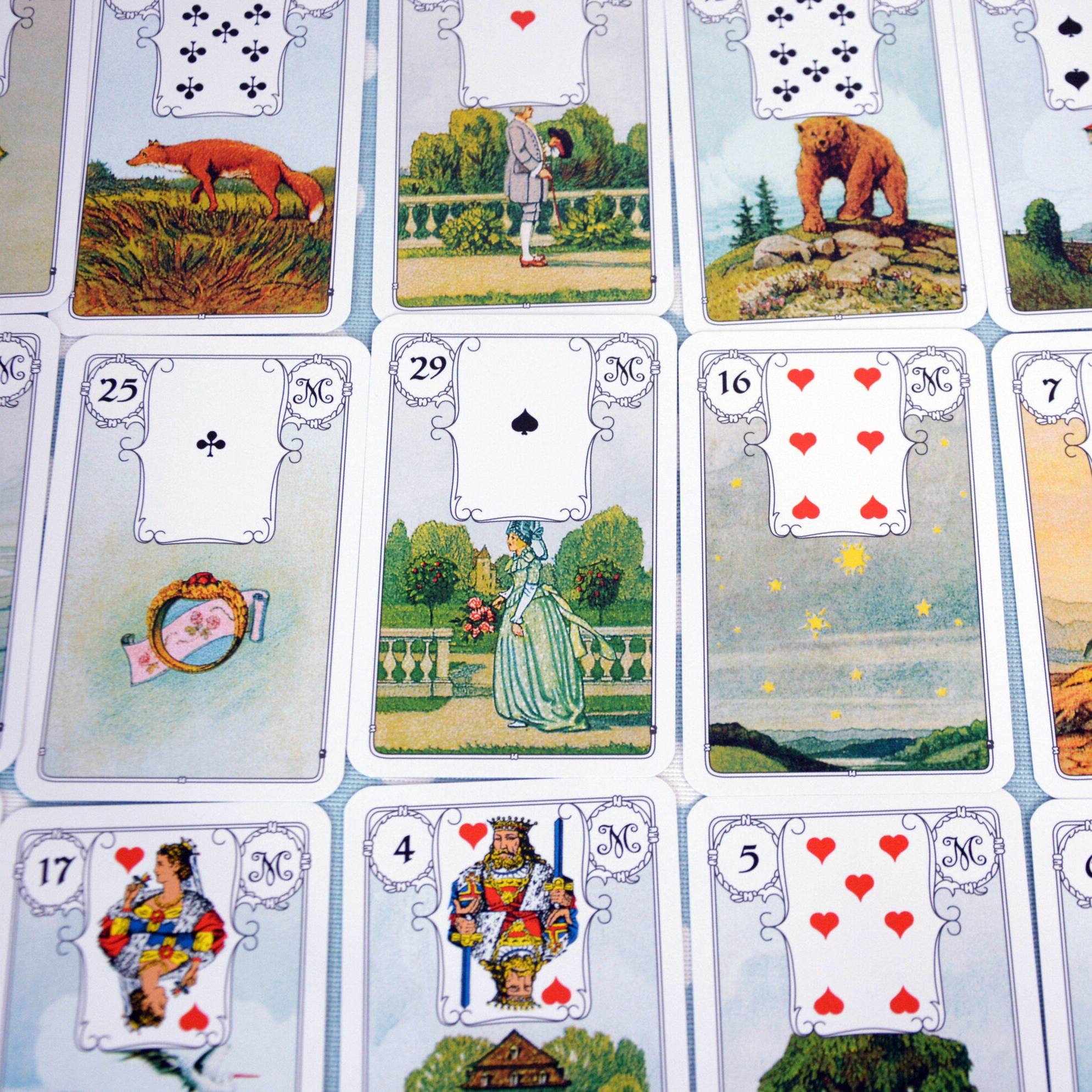 Lenormand Blaue Eule – Karten