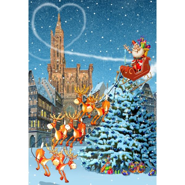 Cathédrale de Strasbourg à Noël - 1000 Teile Puzzle