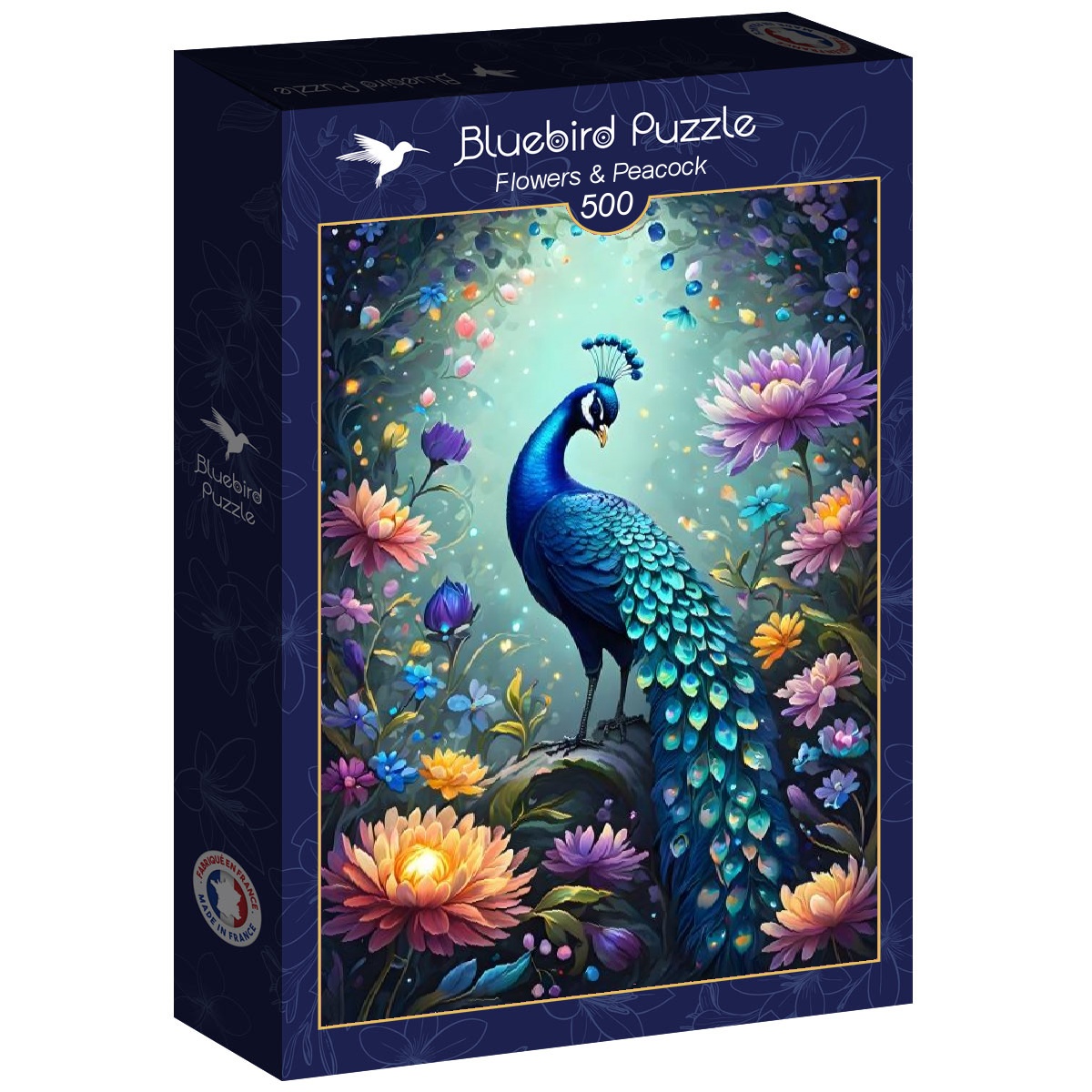 Flowers & Peacock – 500 Teile Puzzle