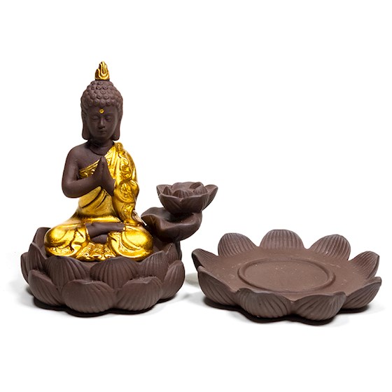 Buddha mit Lotus – Backflow Kegelhalter