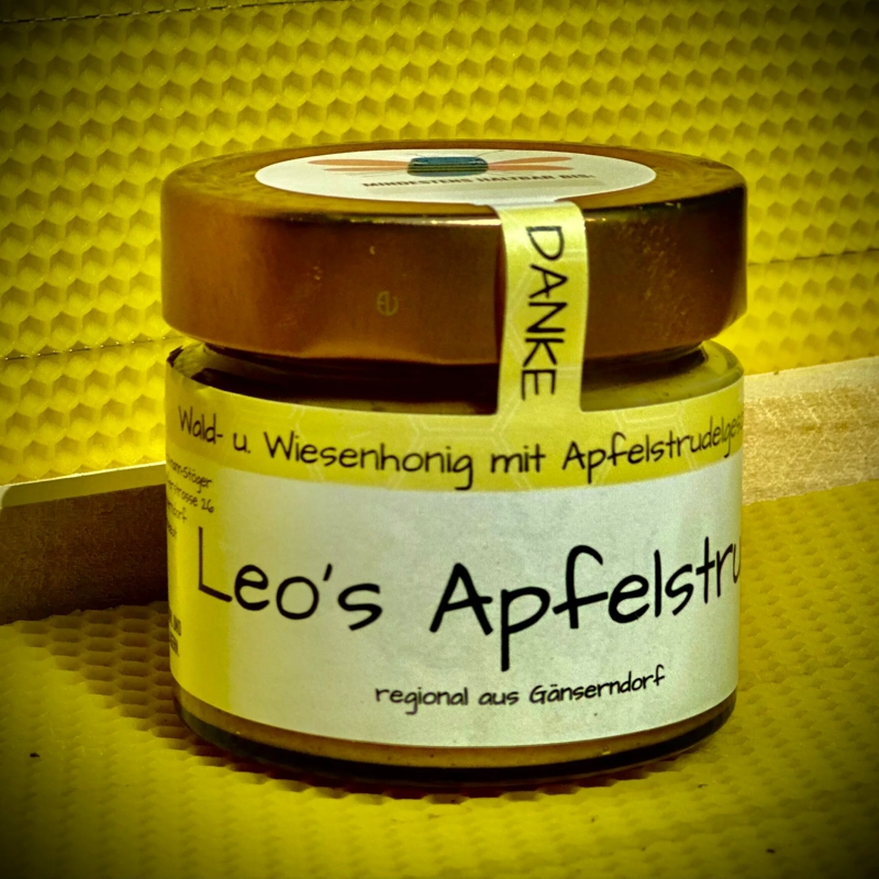 Leo´s Apfelstrudel – Wald- und Wiesen-Cremehonig mit Apfelstrudelgeschmack