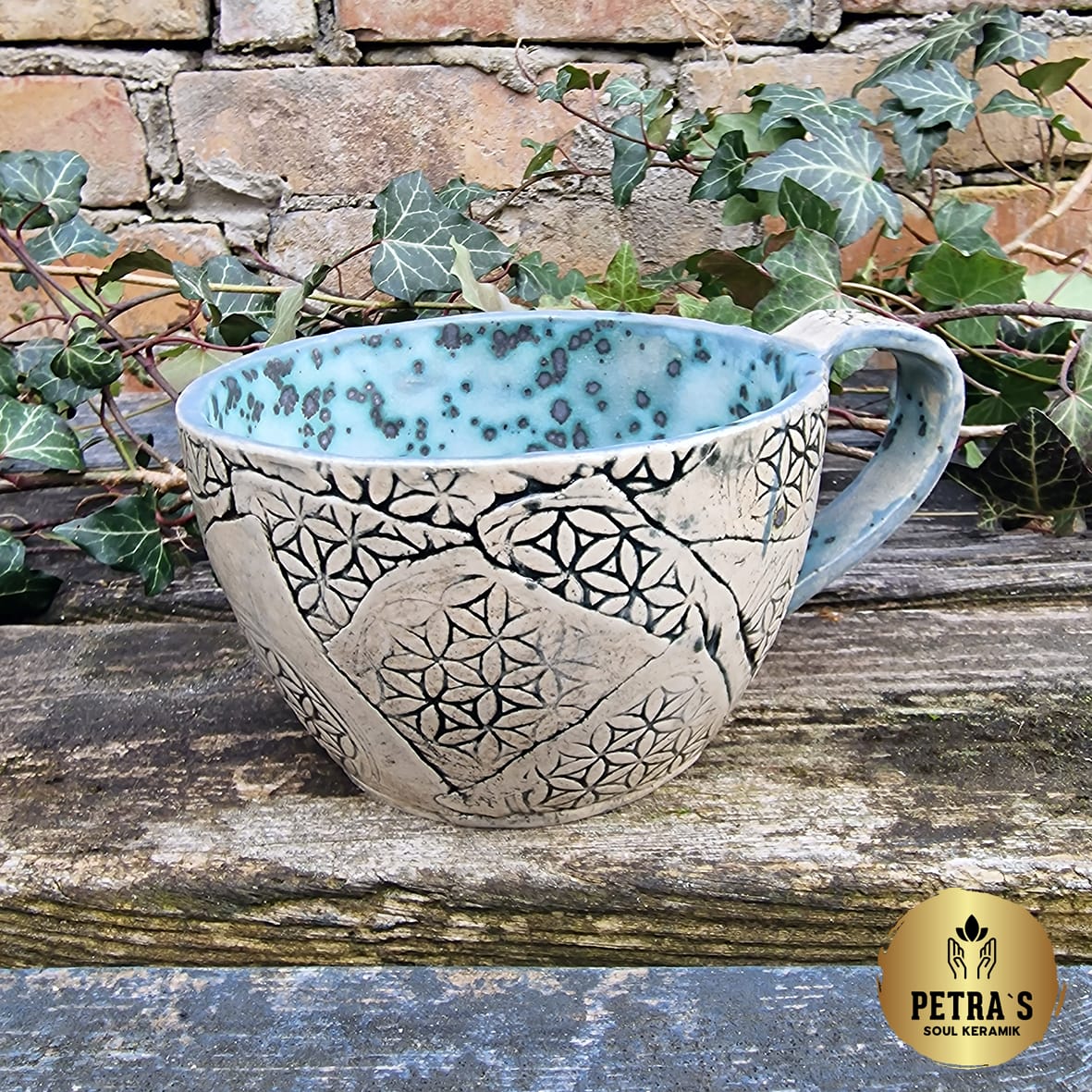 Soul-Keramik Pitschn – Blume des Lebens handgefertigt