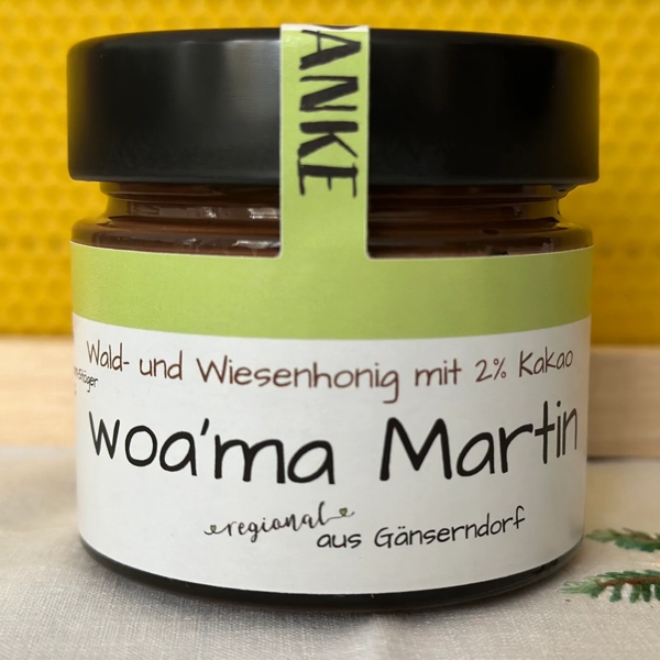 Woa´ma Martin – Wald- und Wiesen-Cremehonig mit Kakao